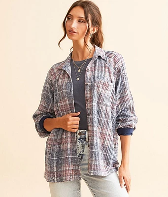 Modish Rebel Plaid Knit Shirt