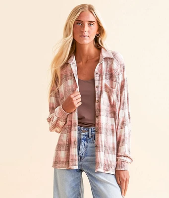 Modish Rebel Plaid Knit Shirt