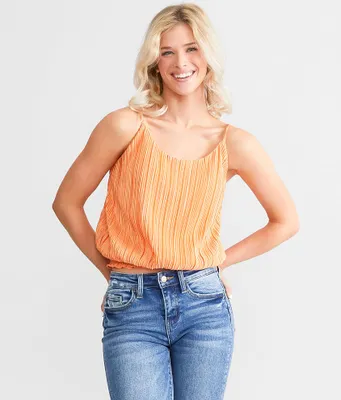 Willow & Root Pleated Bubble Tank Top
