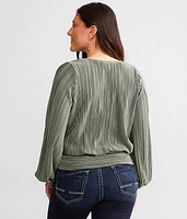 Pleated Dolman Top