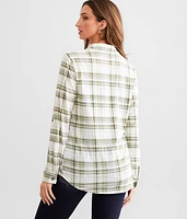 Plaid Knit Shirt