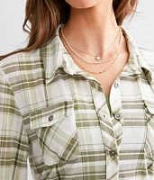 Plaid Knit Shirt