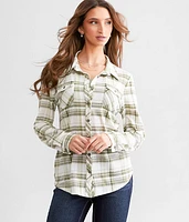 Plaid Knit Shirt