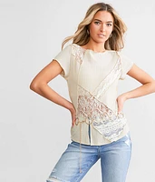 Willow & Root Pieced Lace Top