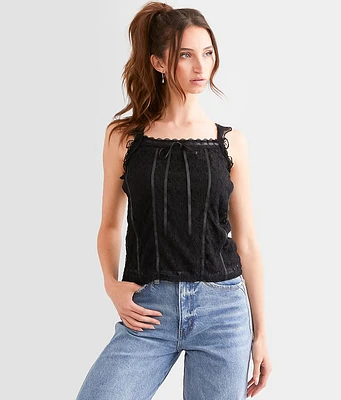 Willow & Root Floral Lace Tank Top