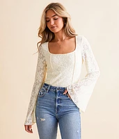 Willow & Root Floral Lace Top