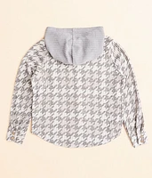 Girls - Houndstooth Hooded Shirt
