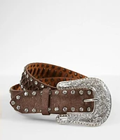 Glitz Whipstitch Leather Belt