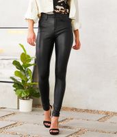 Kan Can High Rise Faux Leather Skinny Pant