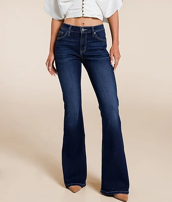 Mid-Rise Flare Stretch Jean