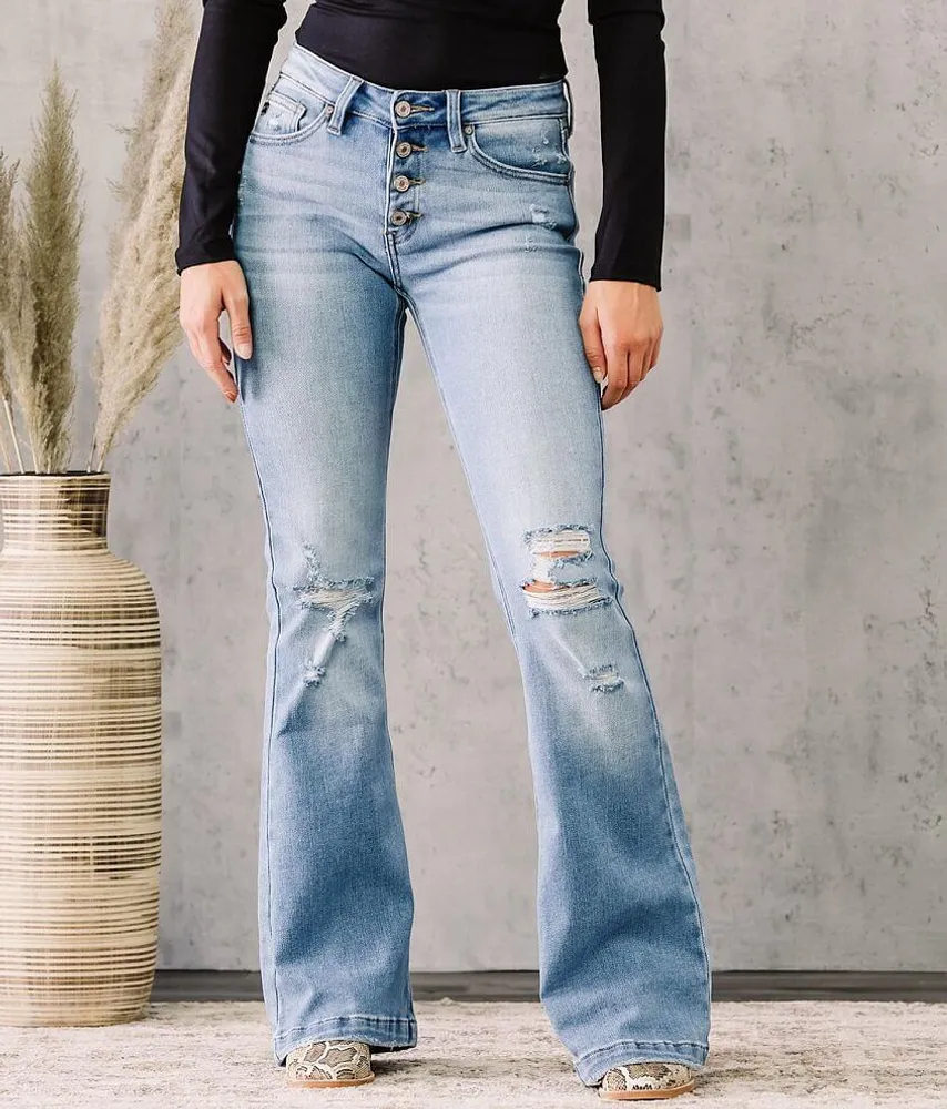 Kan Can Mid-Rise Flare Stretch Jean