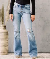 Kan Can Mid-Rise Flare Stretch Jean