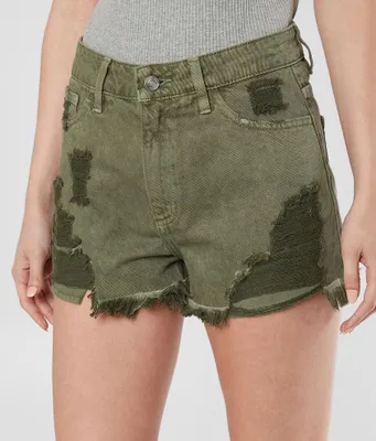 Washed High Rise Short