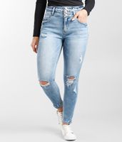 Kan Can Kurvy High Rise Ankle Skinny Stretch Jean