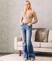 Mid-Rise Flare Stretch Jean