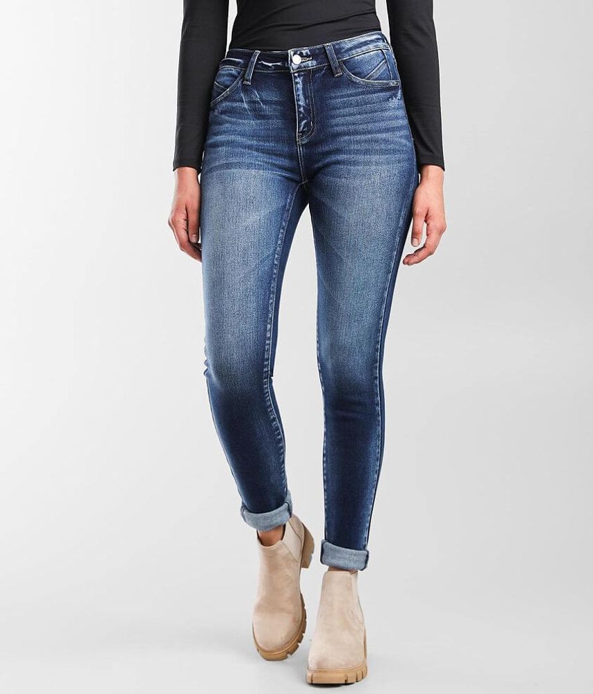 KanCan™ Skinny Mid Rise Frayed Hem Jean