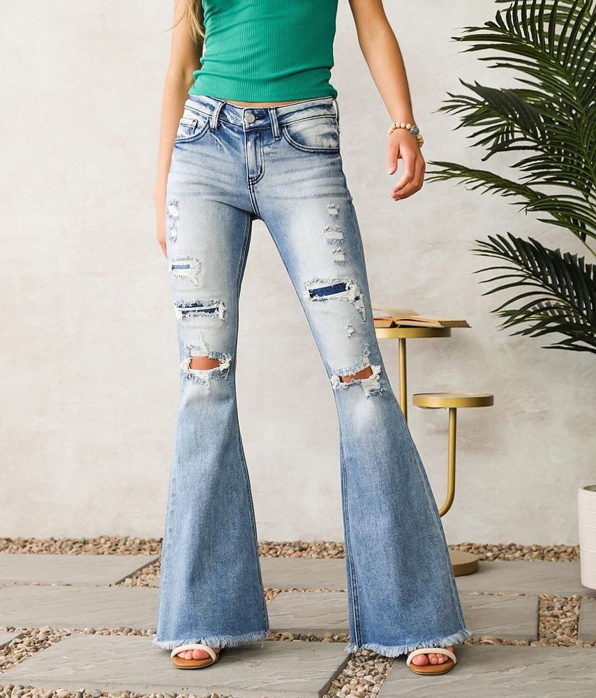 Kan Can Signature Mid-Rise Super Flare Stretch Jean