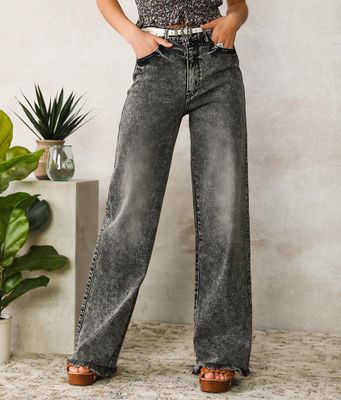 Kan Can Signature High Waisted Wide Leg Jean