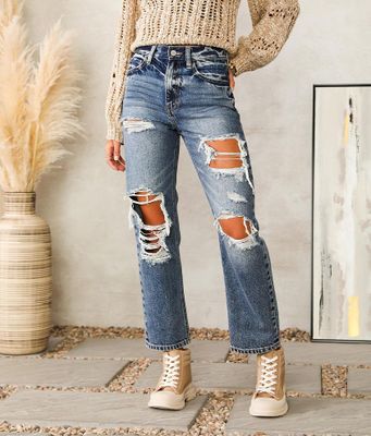 Kan Can Signature High Waisted Straight Jean