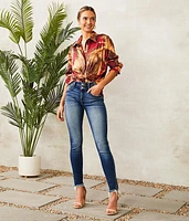 High Rise Split Ankle Skinny Jean