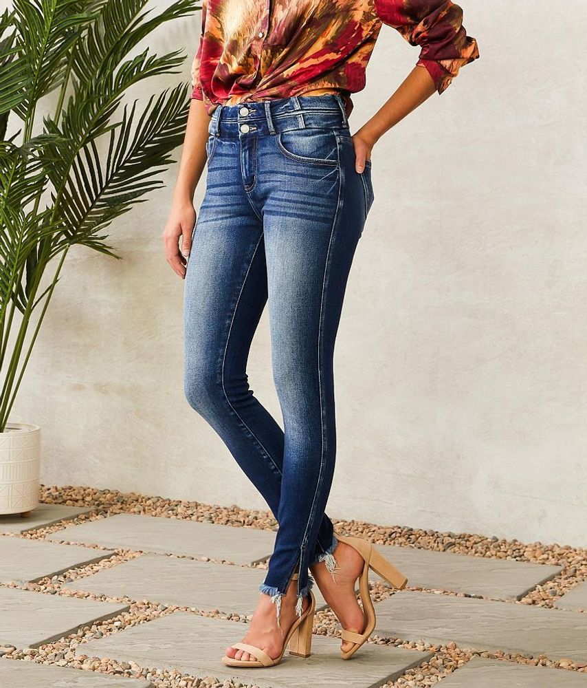 Kan Can Signature High Rise Split Ankle Skinny Jean