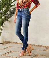 High Rise Split Ankle Skinny Jean