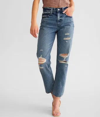 Kan Can Signature Ultra High Rise 90s Cropped Straight Jean