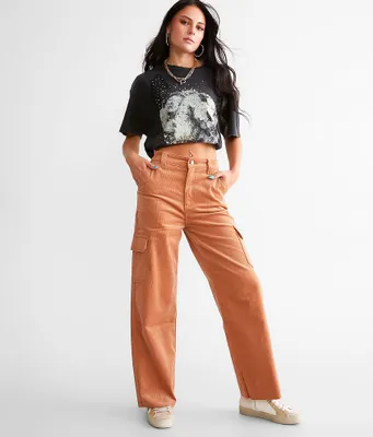 Kan Can Signature 90s Cropped Wide Leg Corduroy Cargo Pant