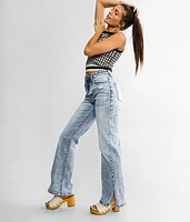 90's Split Hem Wide Leg Stretch Jean