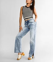 90's Split Hem Wide Leg Stretch Jean