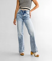 90's Split Hem Wide Leg Stretch Jean