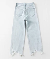Girls - High Rise Wide Leg Cropped Jean