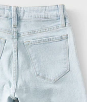 Girls - High Rise Wide Leg Cropped Jean
