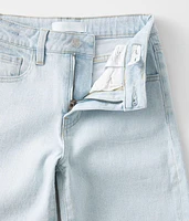 Girls - High Rise Wide Leg Cropped Jean