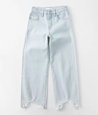 Girls - High Rise Wide Leg Cropped Jean