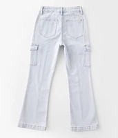 Girls - High Rise Cargo Flare Stretch Jean