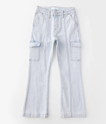 Girls - High Rise Cargo Flare Stretch Jean