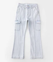 Girls - High Rise Cargo Flare Stretch Jean