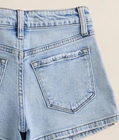 Girls - Denim Pleated Stretch Skort