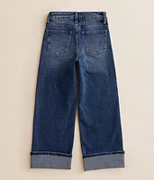 Girls - High Rise Cropped Wide Leg Stretch Jean
