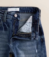 Girls - High Rise Cropped Wide Leg Stretch Jean