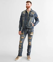 Rugged Plaid Stretch Jean
