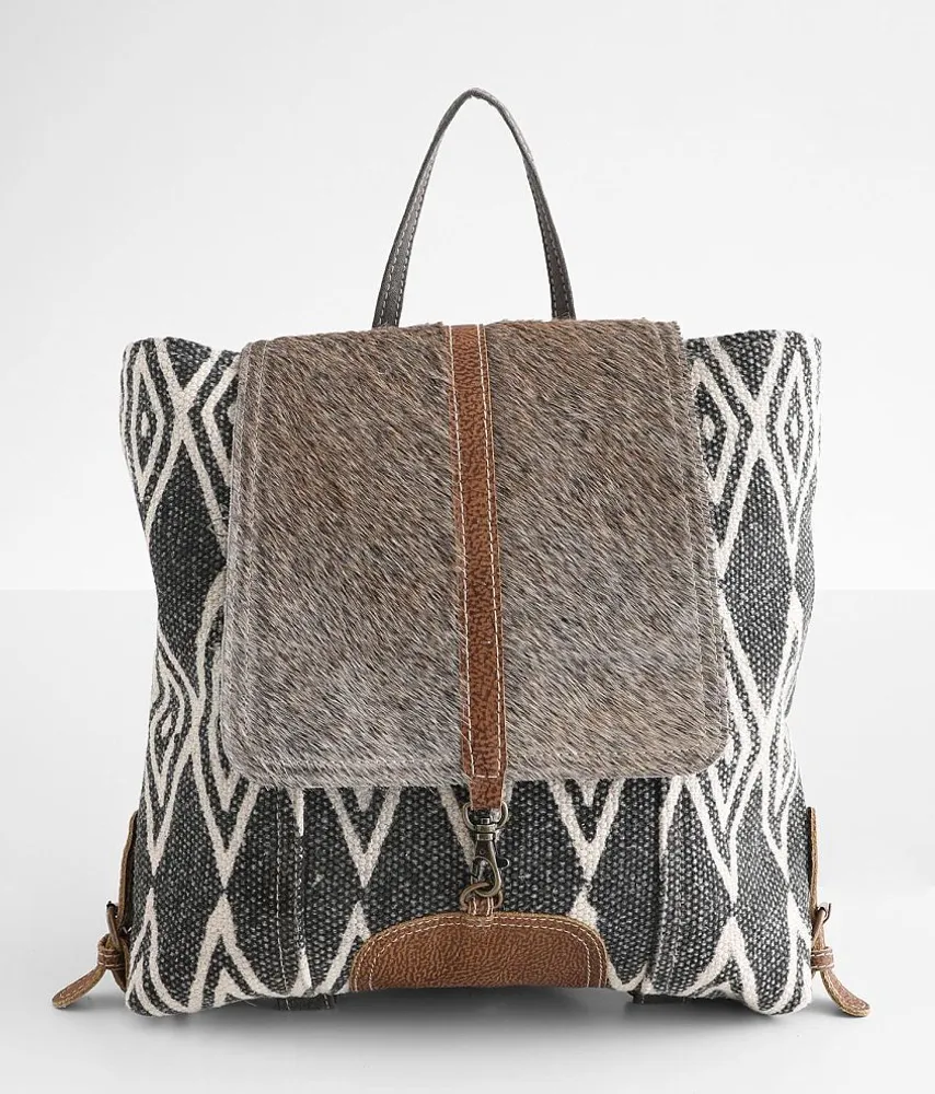 Myra Bag Hanging Buckle Backpack Bag  Rug Leather  Hairon Backpack   The Southern Winds