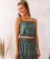 Willow & Root Dainty Floral Smocked Tank Top