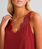 Eyelash Lace Tank Top