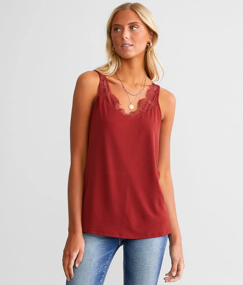 Daytrip Eyelash Lace Tank Top