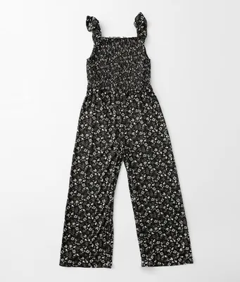 Girls - Willow & Root Smocked Floral Jumpsuit