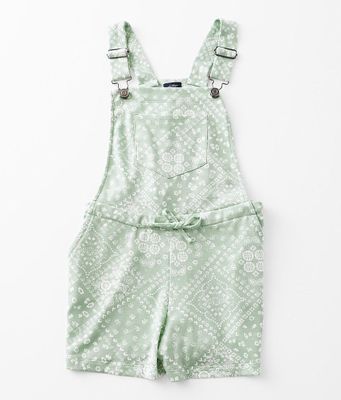 Girls - Daytrip Paisley Printed Overall Shorts