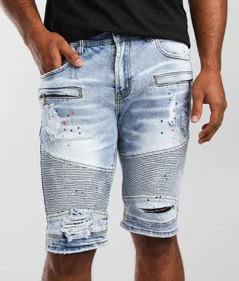 PREME Indigo Moto Stretch Short