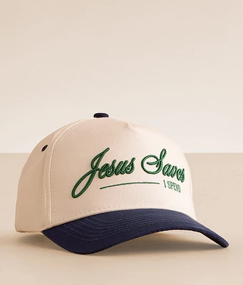 Jesus Saves I Spend Baseball Hat